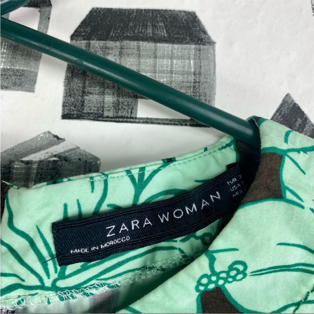 Zara woman Hawaiian floral print dress made in morocco - Picture 4 of 6